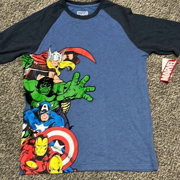 NWT Marvel character blue T-Shirt - XXL 18 - Picture 1 of 3